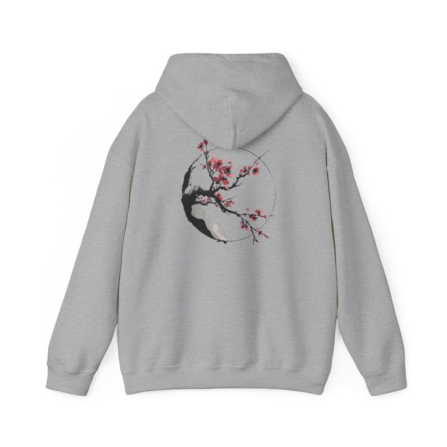 Hoodie — Cherry Blossom Moon Minimalist Hoodie (Bird Accent)