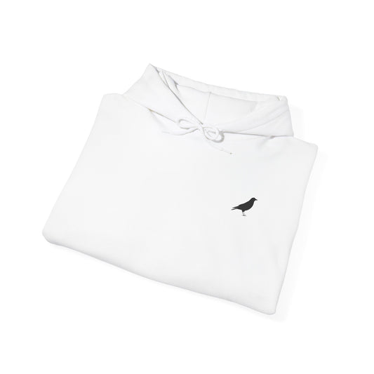 Hoodie — Cherry Blossom Moon Minimalist Hoodie (Bird Accent)