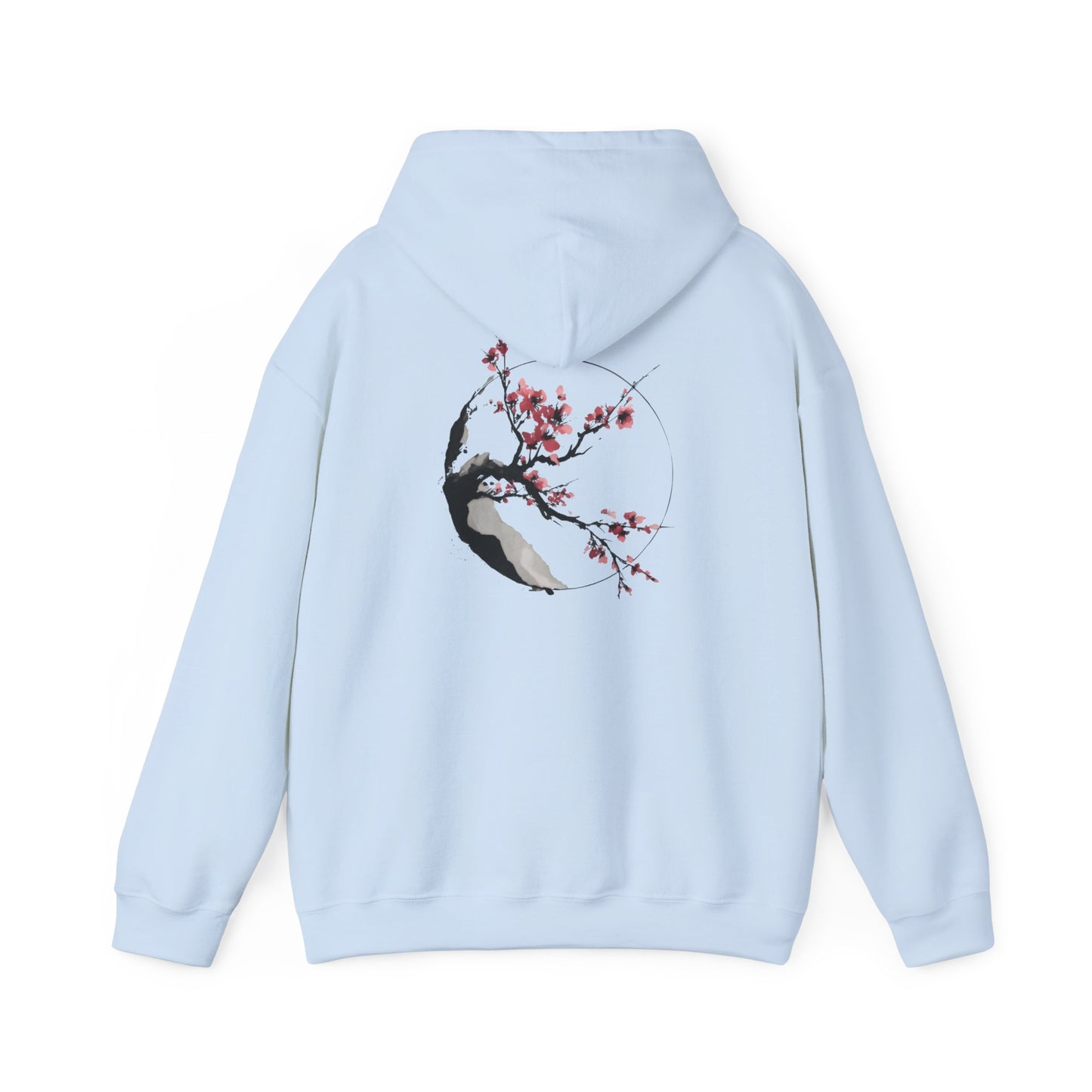 Hoodie — Cherry Blossom Moon Minimalist Hoodie (Bird Accent)