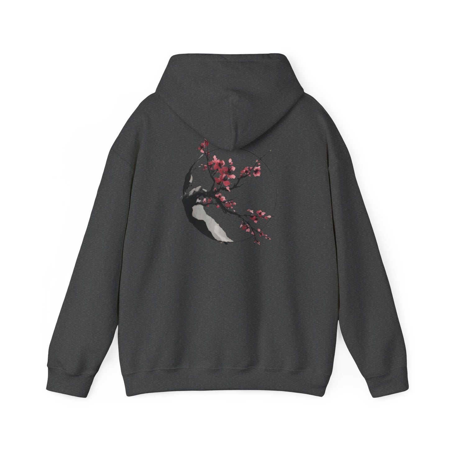 Hoodie — Cherry Blossom Moon Minimalist Hoodie (Bird Accent)