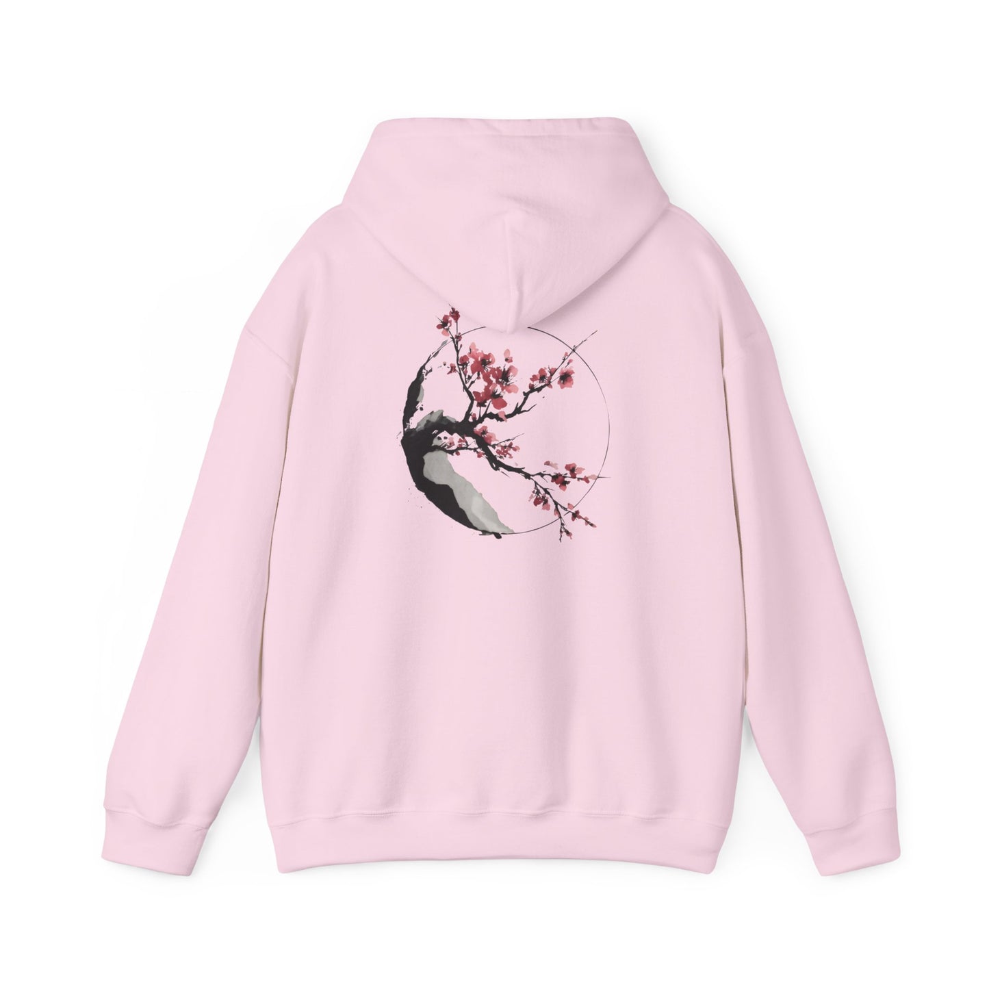 Hoodie — Cherry Blossom Moon Minimalist Hoodie (Bird Accent)